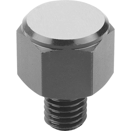 Kipp Positioning Foot, Form:A, Free-Cutting Steel Hardened A. Black Oxidise, Sw=19 K0298.1103